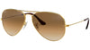 Aviator Gradient RB3025 gold metal brown