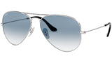 Aviator Gradient RB3025 silver metal blue