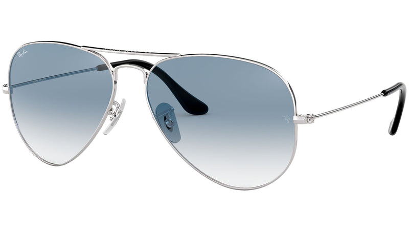 Aviator Gradient RB3025 silver metal blue