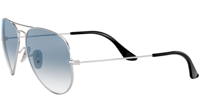 Aviator Gradient RB3025 silver metal blue