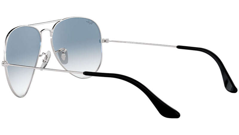 Aviator Gradient RB3025 silver metal blue