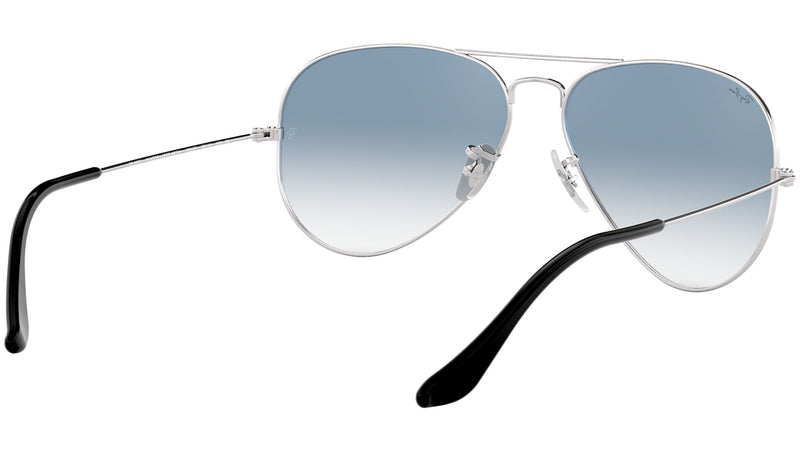 Aviator Gradient RB3025 silver metal blue