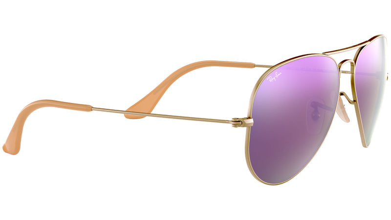 Aviator Flash Lenses RB3025 bronze copper lilac