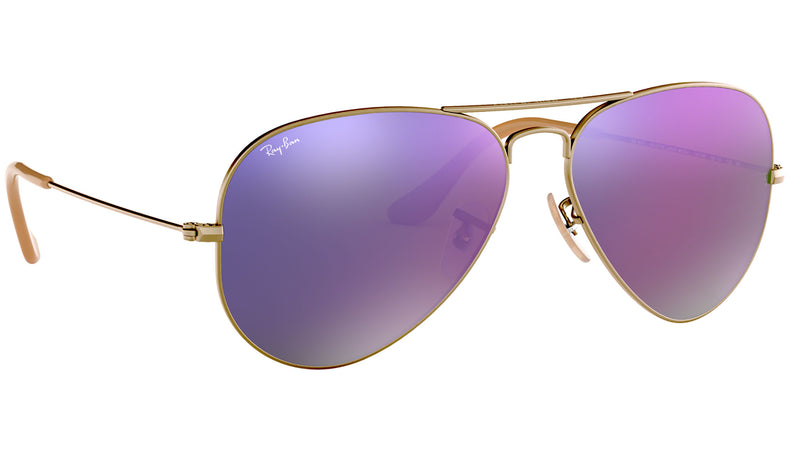 Aviator Flash Lenses RB3025 bronze copper lilac