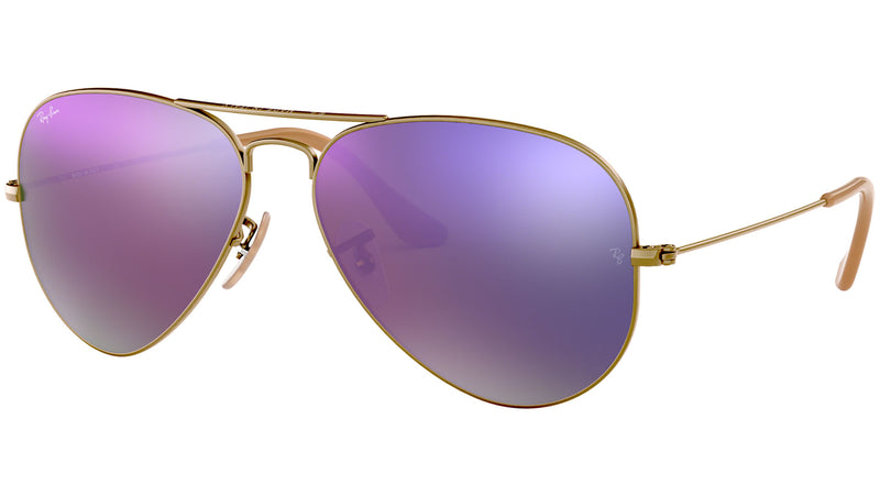 Aviator Flash Lenses RB3025 bronze copper lilac